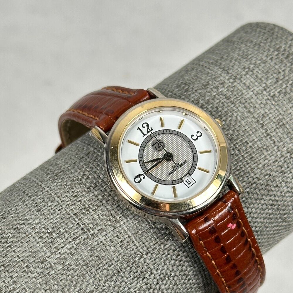 725 Originals Watch Womens 28mm Round Date Two Tone Classic Casual New Battery